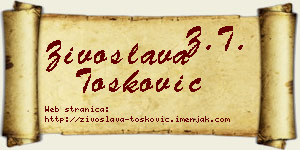 Živoslava Tošković vizit kartica
